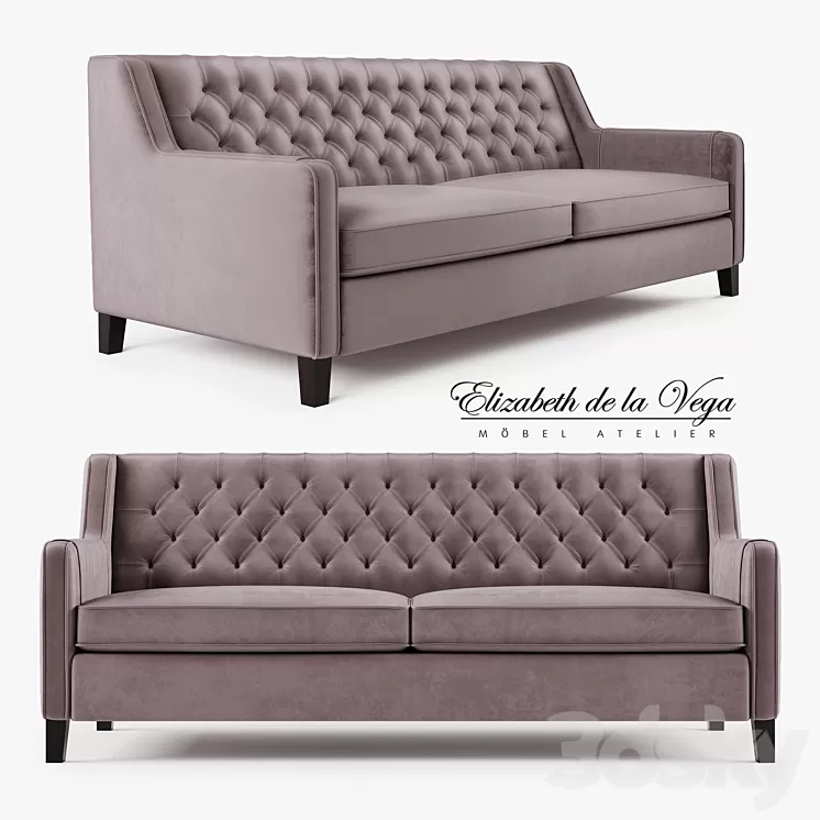 Sofa Elizabeth de la Vega A49 3D Model