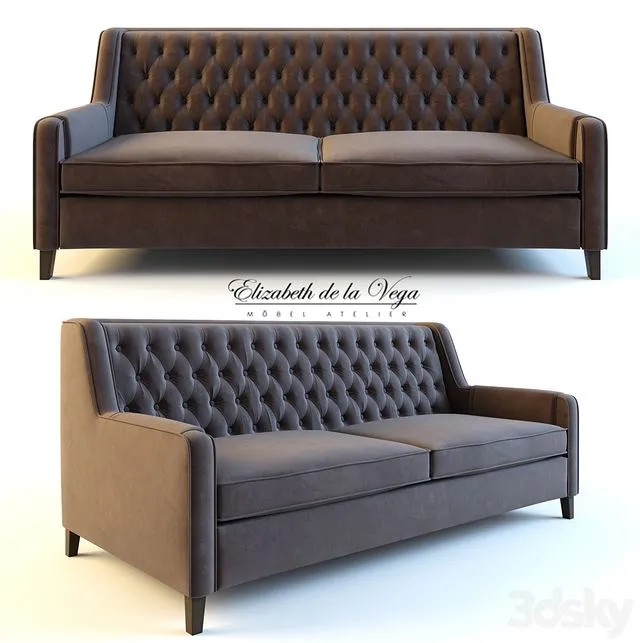 Sofa Elizabeth de la Vega A49 3D Model Sofa Elizabeth de la Vega A49 3D Model