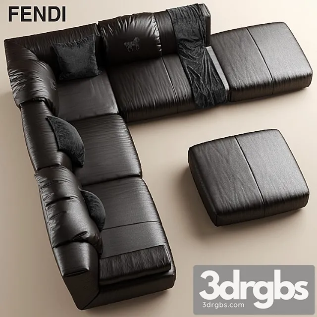 Sofa fendi casa agadir 2 3D Model Download Sofa fendi casa agadir 2 3D Model Download