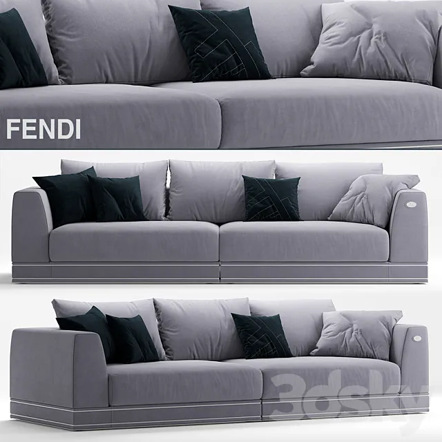 Sofa fendi casa tudor 3D Model