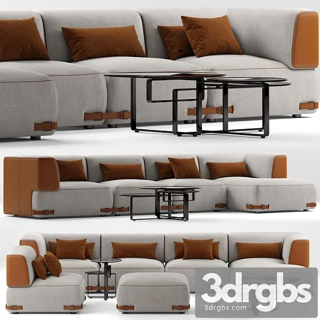 Sofa fendi soho 2 3D Model Download Sofa fendi soho 2 3D Model Download