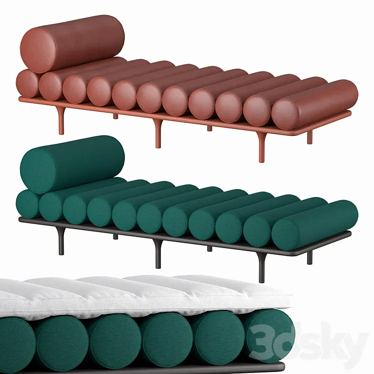 Sofa Five to Nine daybed Tacchini 3D Model Free Download