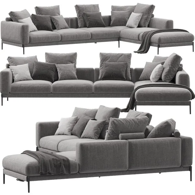 Sofa Flexform Romeo (corner) 3D Model Sofa Flexform Romeo (corner) 3D Model
