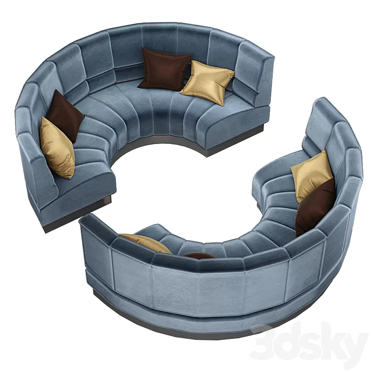 Sofa for bar restaurant 3D Model Free Download
