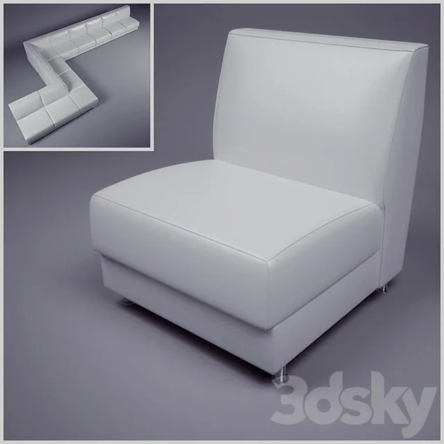 Sofa for bars and restaurants 3D Model