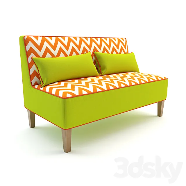 Sofa for cafes bars restaurants 3D Model Sofa for cafes bars restaurants 3D Model