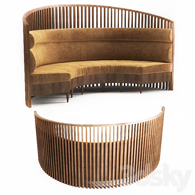 Sofa for restaurant-2 3D Model