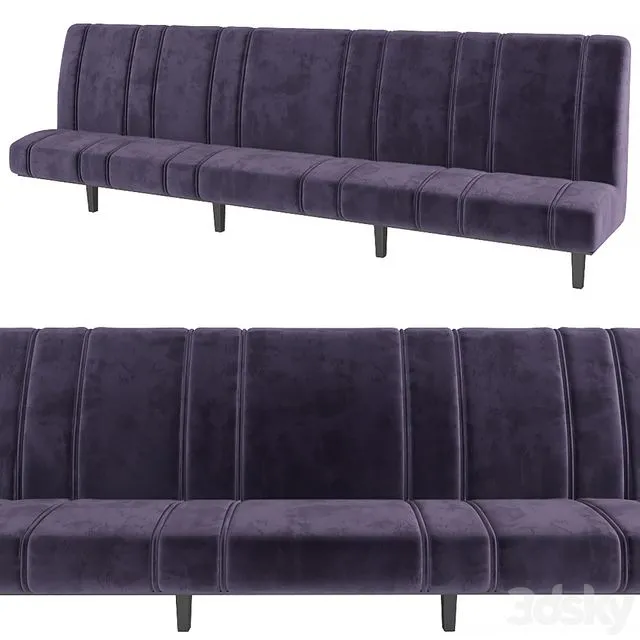 Sofa for restaurant cafe bar 3D Model Sofa for restaurant cafe bar 3D Model