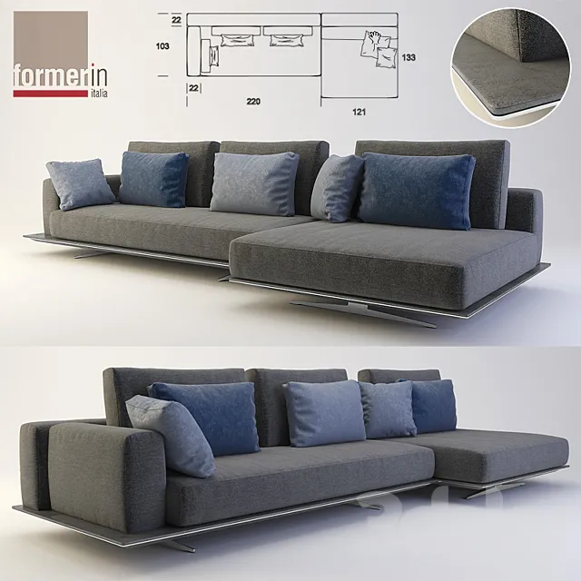 sofa Formerin Mastroianni 3D Model sofa Formerin Mastroianni 3D Model