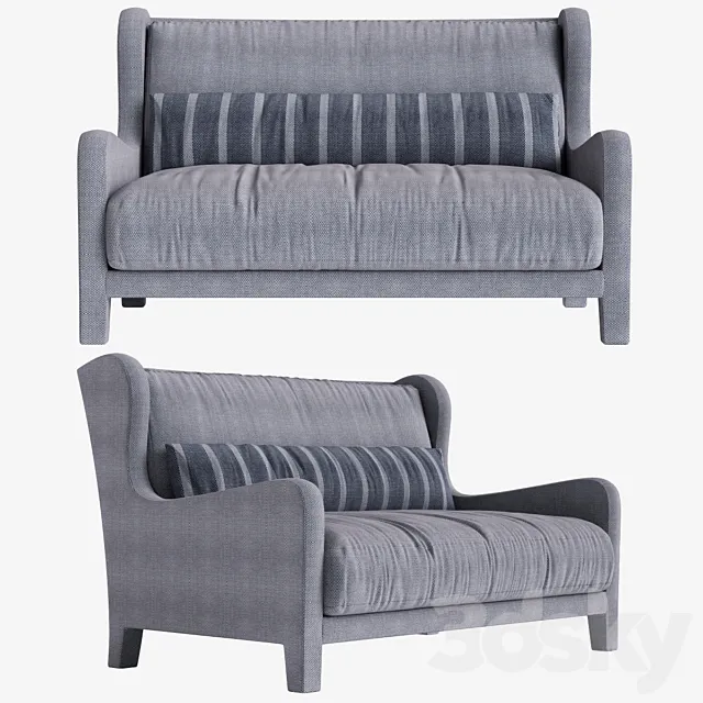 Sofa Foster Soft_ Meridiani_l140 x d97 x h90_art. 48915 3DModel Sofa Foster Soft_ Meridiani_l140 x d97 x h90_art. 48915 3DModel