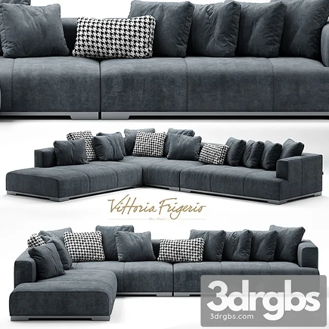 Sofa frigerio salotti attico 2 3D Model Download Sofa frigerio salotti attico 2 3D Model Download