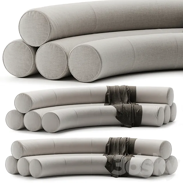 sofa from an art exhibition 3D Model