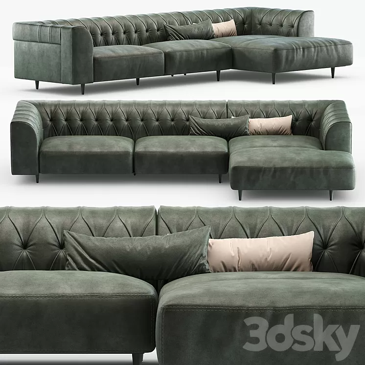 Sofa GAMMA ARREDAMENTI MARLON S03 + D31 + PG010 3D Model Sofa GAMMA ARREDAMENTI MARLON S03 + D31 + PG010 3D Model
