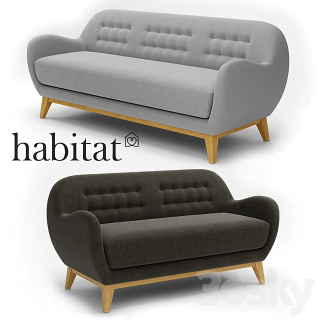 sofa Habitat Collection Balthasar Fabric 3D Model sofa Habitat Collection Balthasar Fabric 3D Model