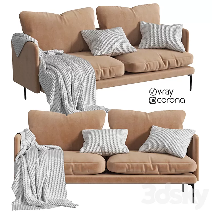 Sofa Haven Auburn Velor 3D Model