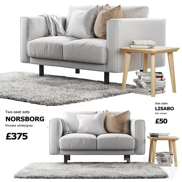 Sofa Ikea Norsborg 1 3D Model