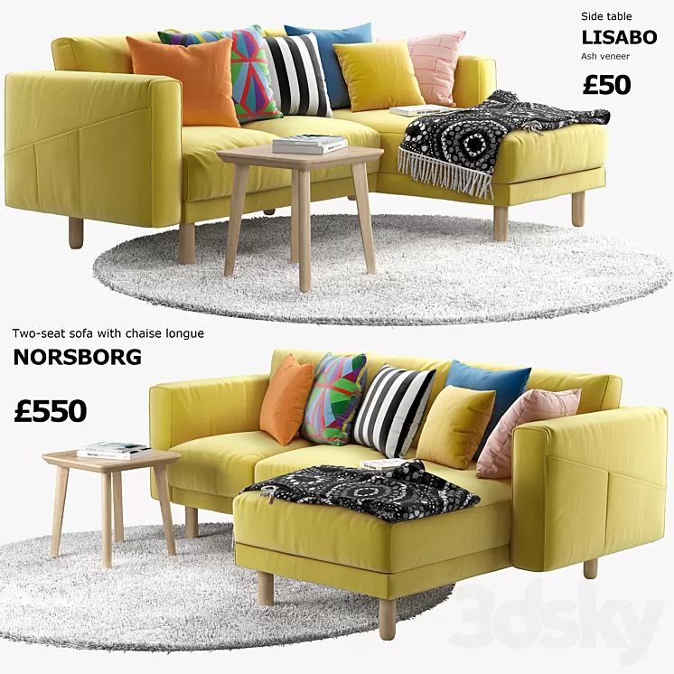 Sofa Ikea Norsborg 3 3D Model