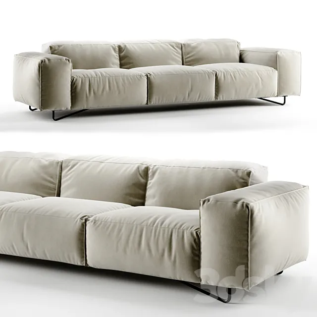 Sofa JE T’ATTENDS Giopagani 3D Model Sofa JE T’ATTENDS Giopagani 3D Model