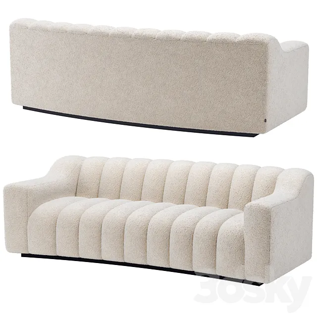 Sofa Kelly S by Eichholtz 3D Model Sofa Kelly S by Eichholtz 3D Model