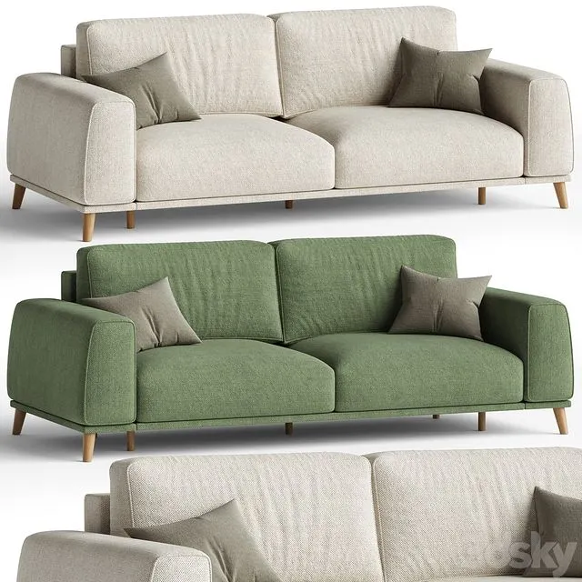 Sofa Laronso Soft Pearl 3D Model