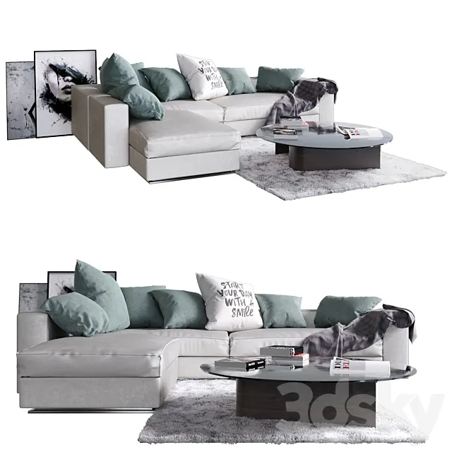 Sofa leonard minotti 3D Model