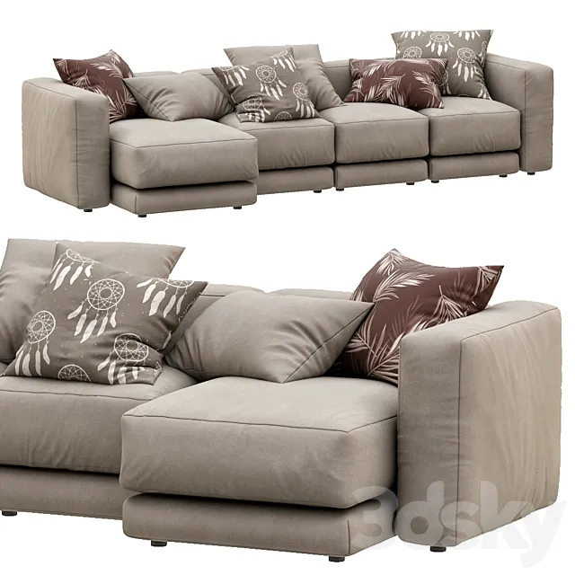 Sofa Lewis By Montauksofa 3D Model Sofa Lewis By Montauksofa 3D Model