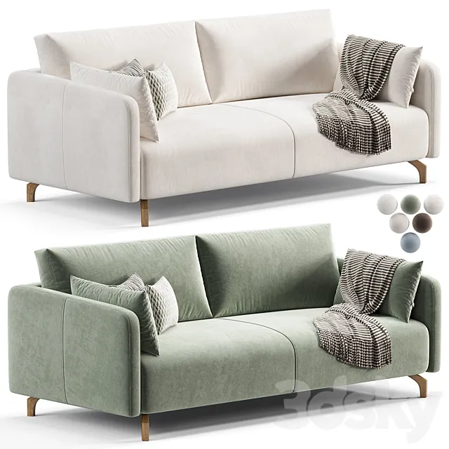 Sofa Lieri Velvet Beige by Divan.ru 3D Model