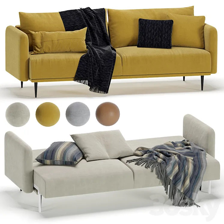 Sofa Loft Sayle Barhat Emerald \/ Диван Сайле 3D Model Free Download