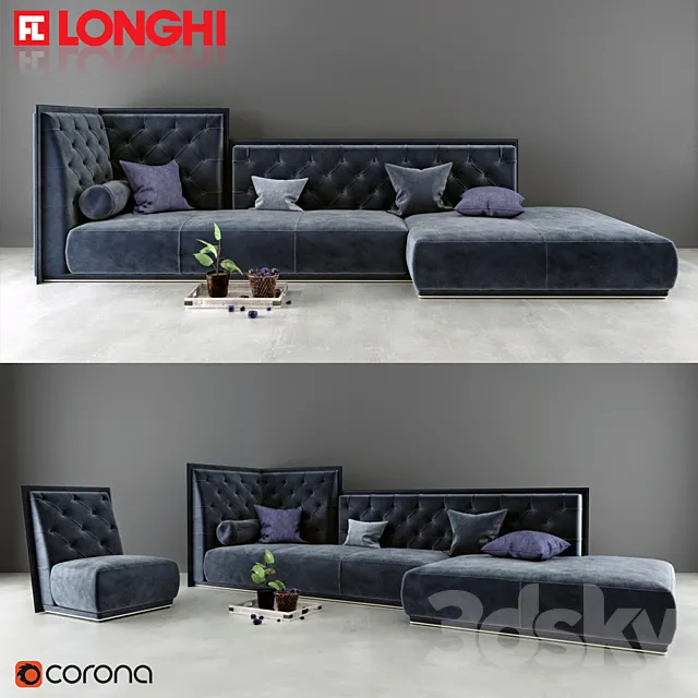 Sofa Longhi Napoleon 3DModel
