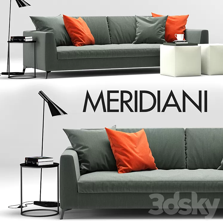 Sofa Louis Up Meridiani 3D Model Sofa Louis Up Meridiani 3D Model