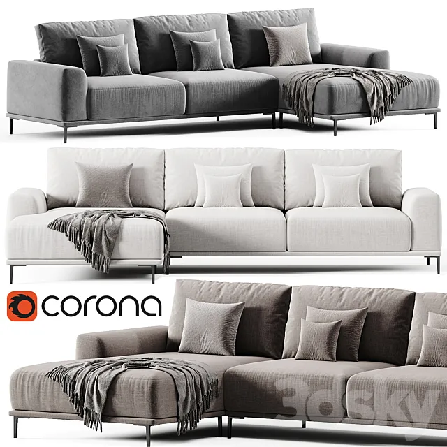 Sofa Lounge Montado By Eichholtz 3D Model Sofa Lounge Montado By Eichholtz 3D Model