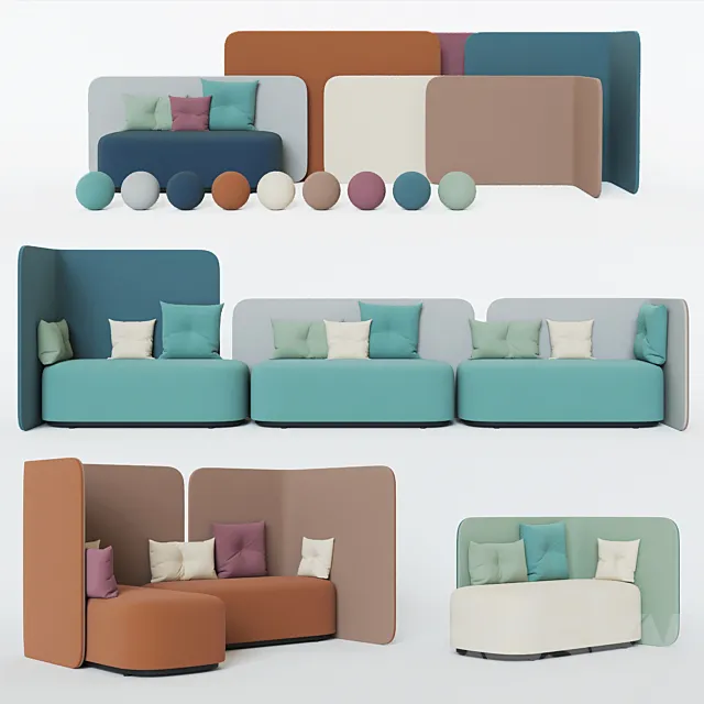Sofa Martela PODLOUNGE 3D Model Sofa Martela PODLOUNGE 3D Model