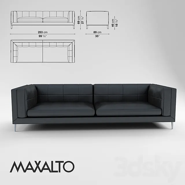 Sofa Maxalto Dives 3DModel