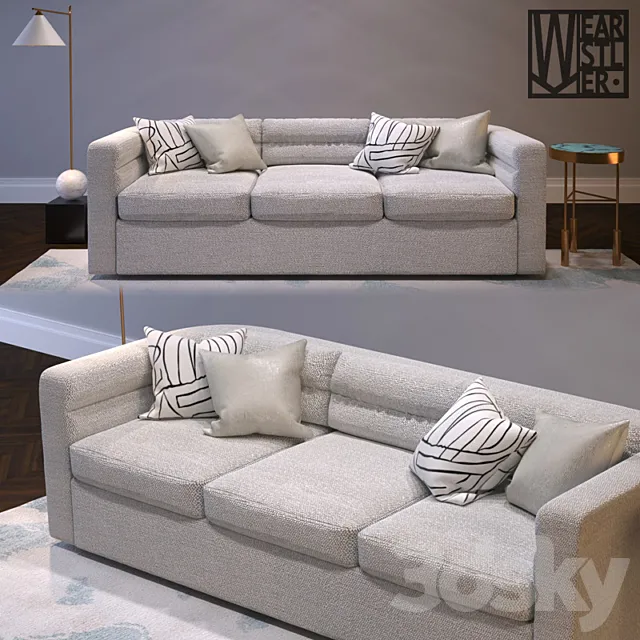 Sofa Melrose by Kelly Wearstler 3D Model Sofa Melrose by Kelly Wearstler 3D Model