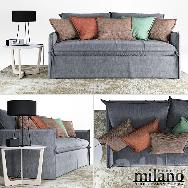 Sofa Milano bedding_Clarke 3D Model