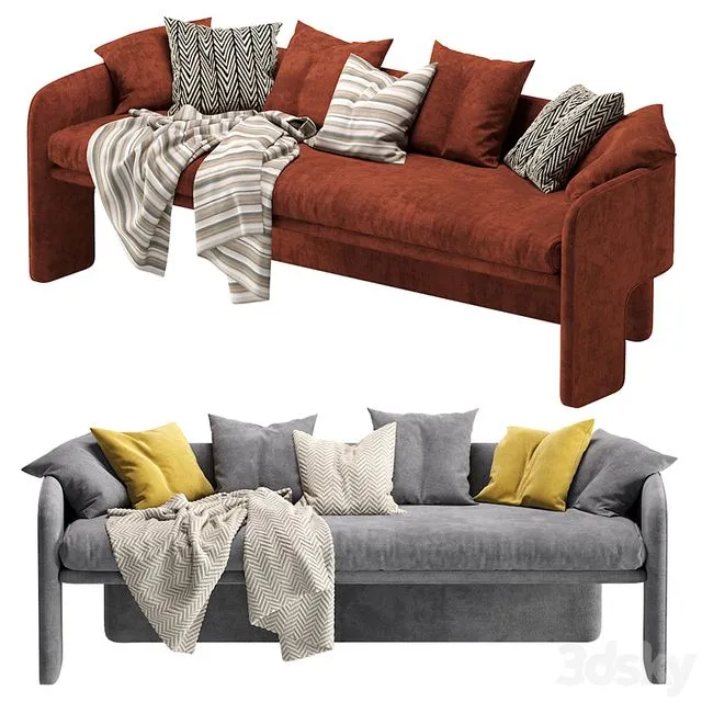 Sofa milo baughman 3D Model Sofa milo baughman 3D Model