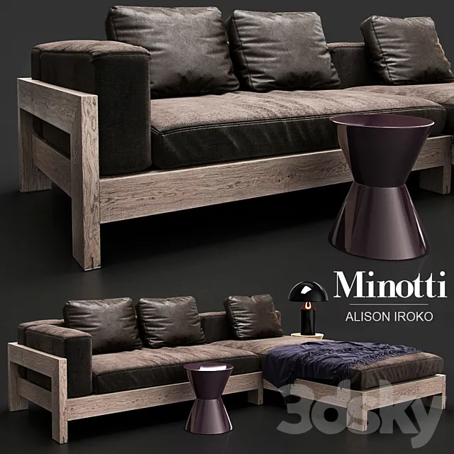 Sofa Minotti ALISON IROKO 3DModel