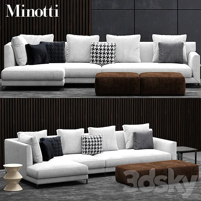 Sofa minotti allen 3DModel Sofa minotti allen 3DModel