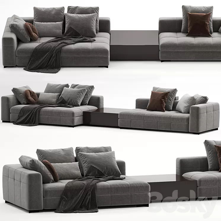 Sofa Minotti Blazer 3D Model - 3DSKY Decor Helper