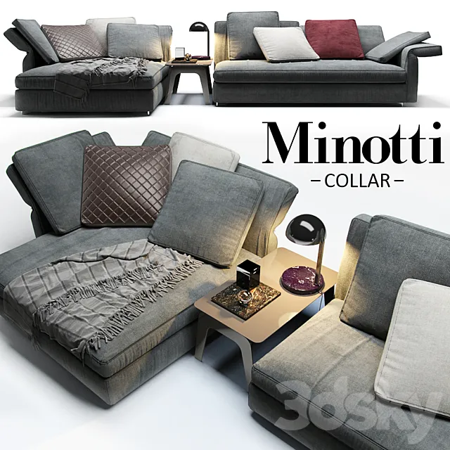 Sofa Minotti Collar 3DModel Sofa Minotti Collar 3DModel