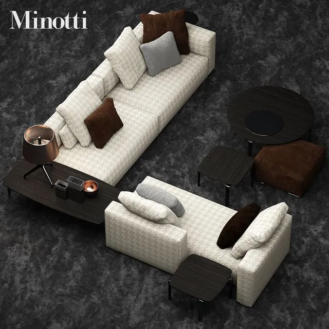 Sofa minotti donovan 3D Model