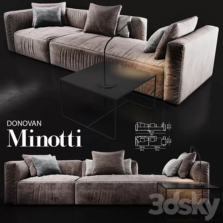 Sofa Minotti DONOVAN 3D Model