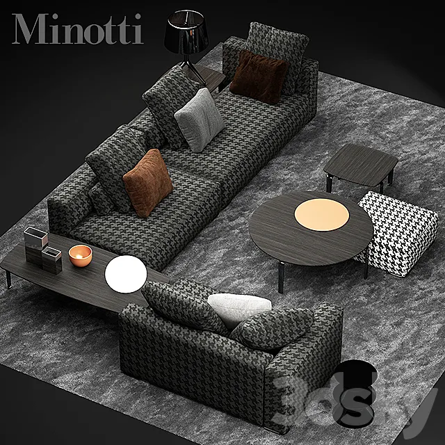 Sofa minotti donovan 3DModel Sofa minotti donovan 3DModel