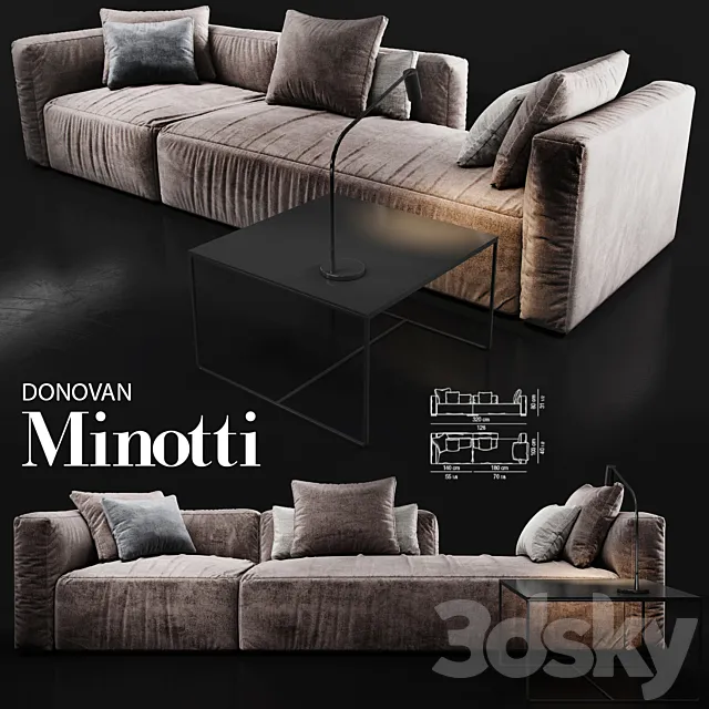 Sofa Minotti DONOVAN 3DModel Sofa Minotti DONOVAN 3DModel