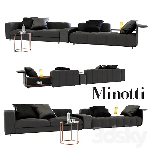Sofa Minotti Freeman 3D Model Sofa Minotti Freeman 3D Model