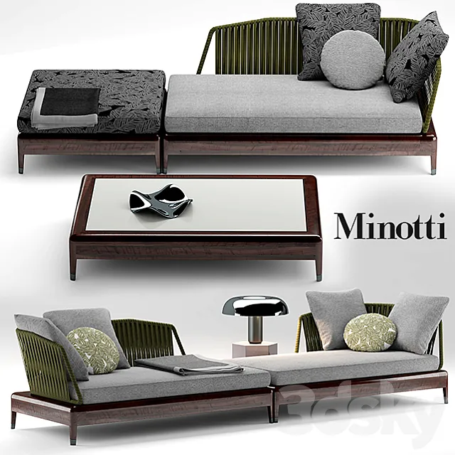 Sofa minotti indiana 3DModel