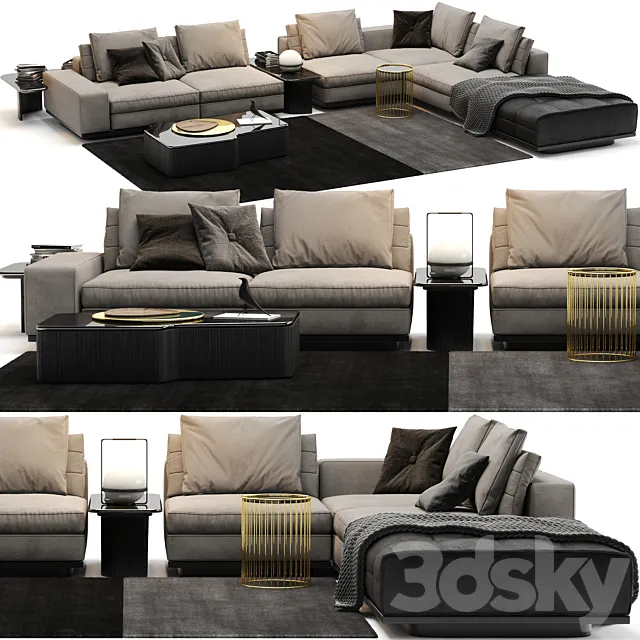 Sofa Minotti Lawrence B 3D Model