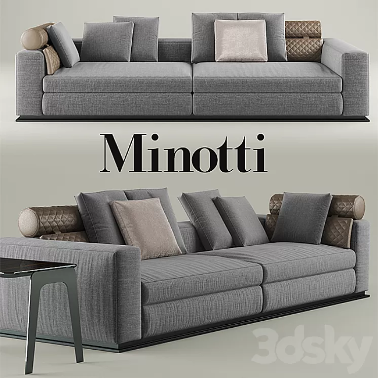 Sofa minotti leonard 3D Model