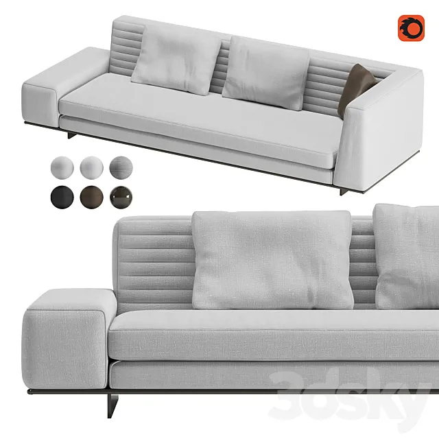 Sofa Minotti Roger Suite High Square Mix 3DModel Sofa Minotti Roger Suite High Square Mix 3DModel
