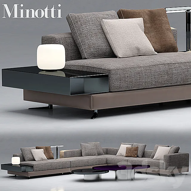 Sofa minotti sofas white 3DModel Sofa minotti sofas white 3DModel
